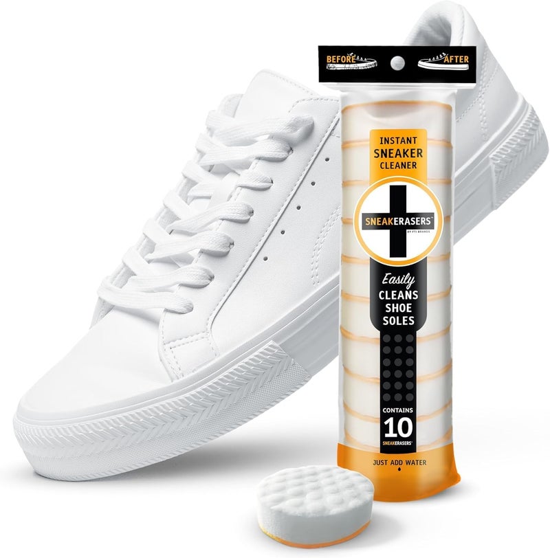 SneakERASERS Shoe Cleaner – Dual-Sided, Durable & Reusable Sponge for Kids’ Shoes, Sports Cleats & Family Footwear - Image 1